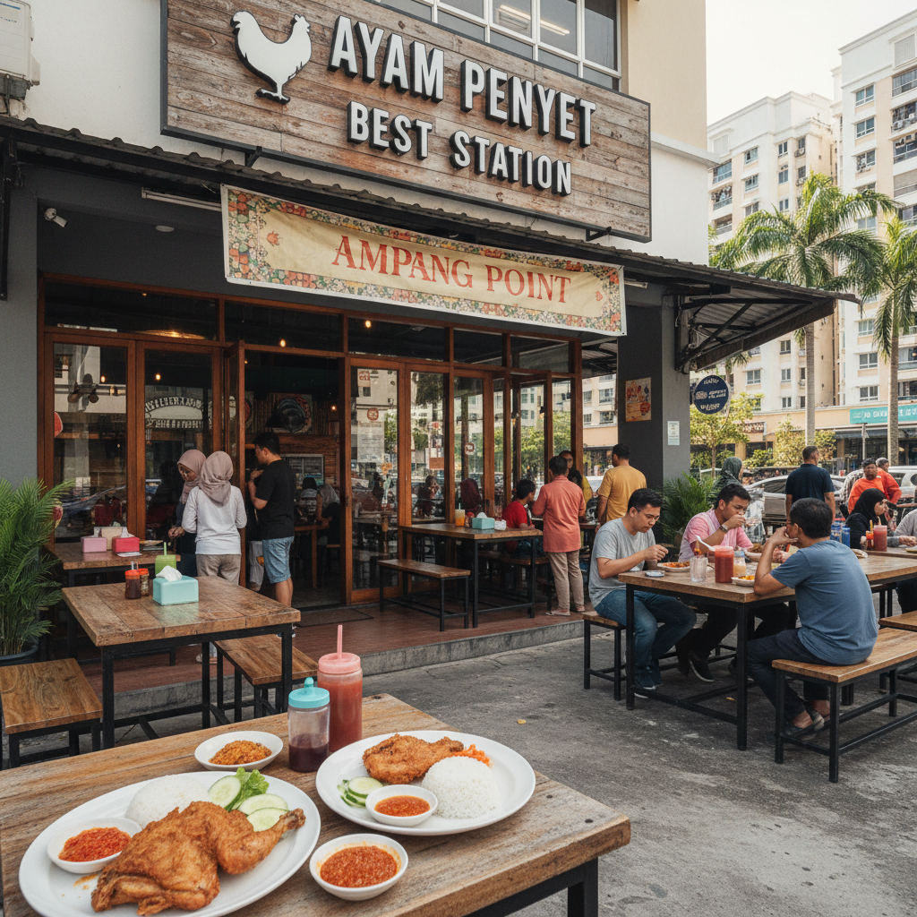 Ayam Penyet Best Station - Ampang Point 1 Ayam Penyet Terbaik di Ampang Point