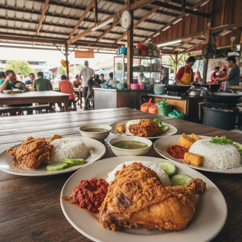 Nasi Ayam Penyet di Nibong Tebal, Malaysia: Rahsia Sedapnya Hidangan Legenda 1 Hidangan Legenda Nasi Ayam Penyet Nibong Tebal