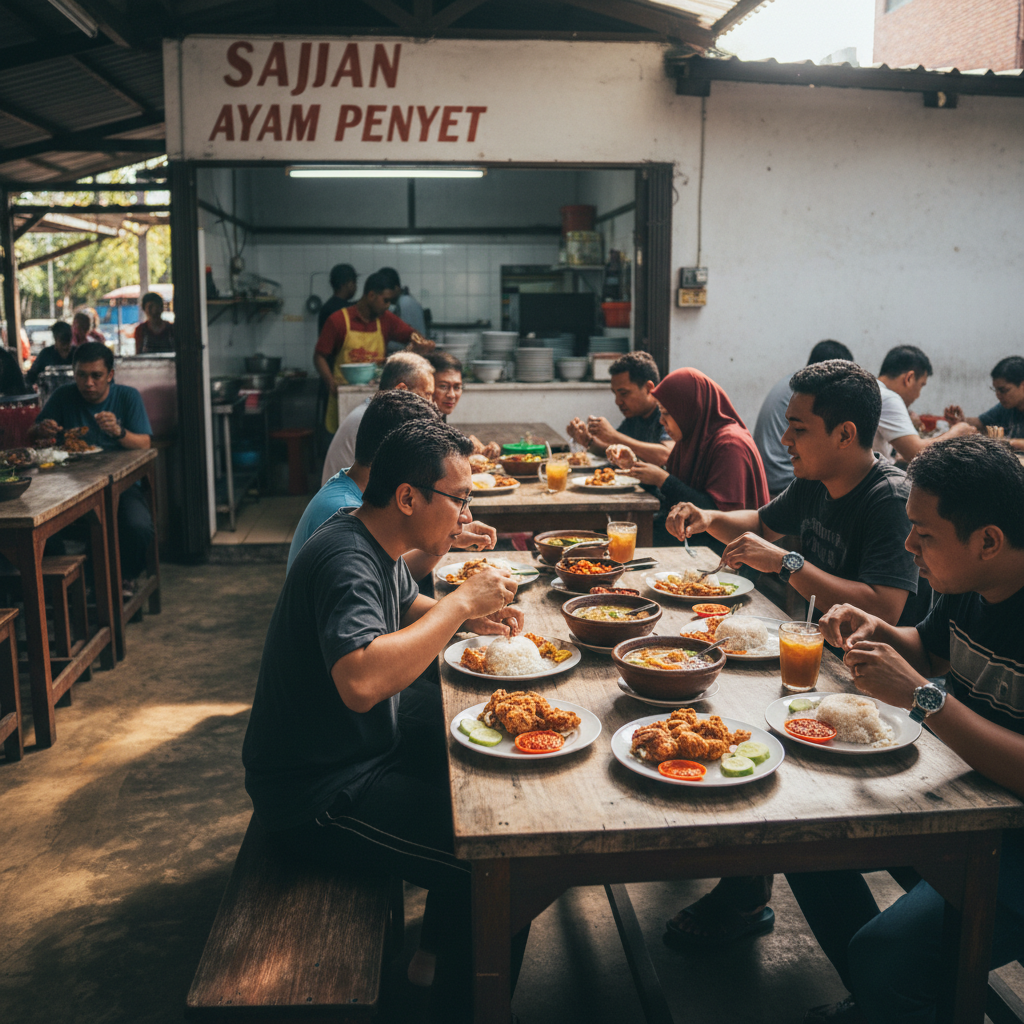 Restoran Sajian Ayam Penyet 1 Menu Ayam Penyet Terunggul - Restoran Halal