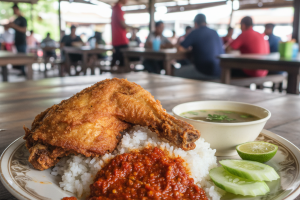 Nasi Ayam Penyet di Bditong, Malaysia: Rahsia Sedapnya Makanan Tempatan yang Wajib Dicuba