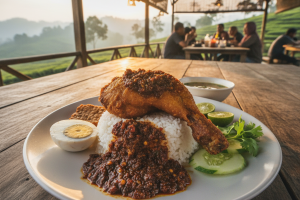 Nasi Ayam Penyet di Cameron Highlands, Malaysia: Pengalaman Makan yang Autentik dan Lezat