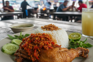 Nasi Ayam Penyet di Iskandar Puteri, Malaysia: Pengalaman Makan yang Menggugah Selera