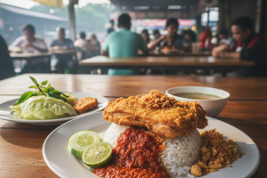 Nasi Ayam Penyet di Kota Kinabalu, Malaysia: Resepi Sedap dan Pengalaman Makan yang Tidak Terlupakan