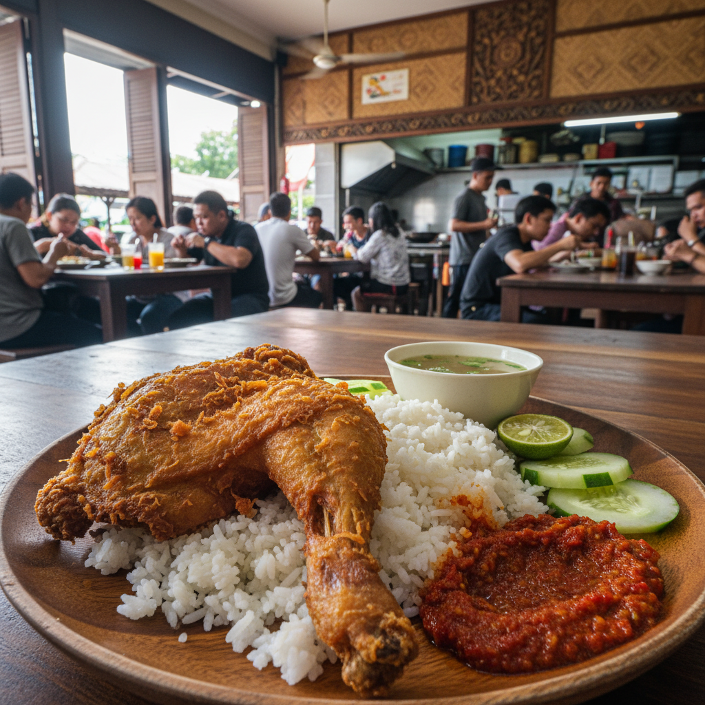 Nasi Ayam Penyet di Kajang, Malaysia: Resepi Asal dan Pengalaman Makan yang Menggugah Selera 1 Nasi Ayam Penyet Kajang: Resepi Asal & Pengalaman