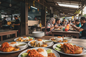 Nasi Ayam Penyet di Kuching, Malaysia: Resepi Asli dan Pengalaman Makan yang Menggugah Selera
