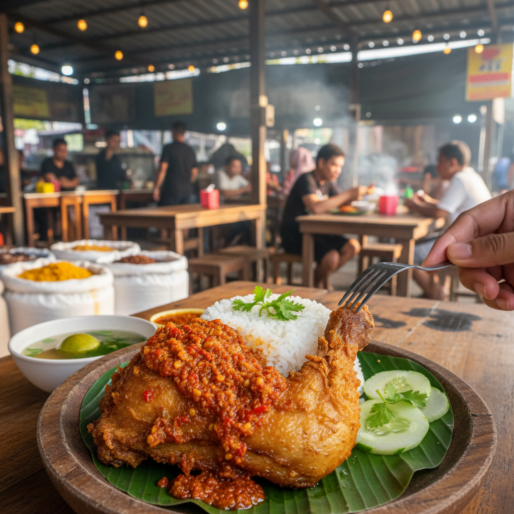 Nasi Ayam Penyet di Lahad Datu, Malaysia: Resepi Asal dan Pengalaman Mencicipi yang Menggugah Selera 1 Nasi Ayam Penyet Lahad Datu: Rasa Asli Menggoda