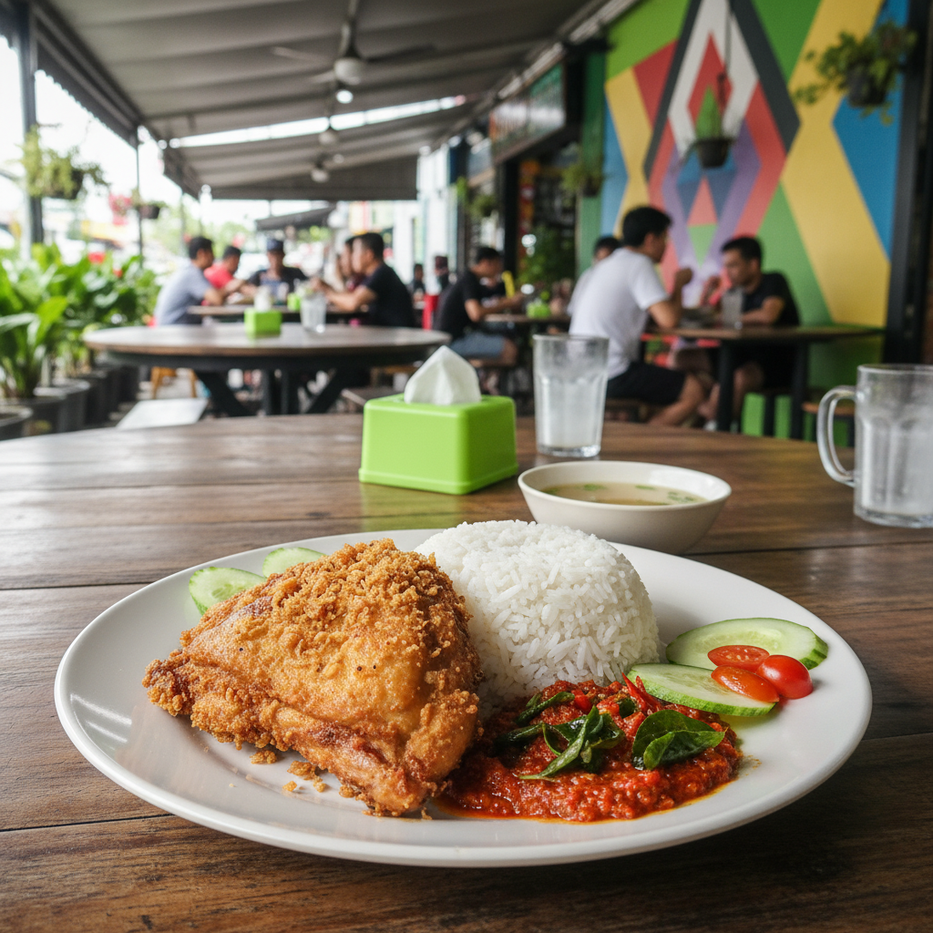 Nasi Ayam Penyet di Lumut, Malaysia: Resepi Asli dan Pengalaman Makan yang Menggugah Selera 1 Nasi Ayam Penyet Lumut: Resepi Asli & Pengalaman
