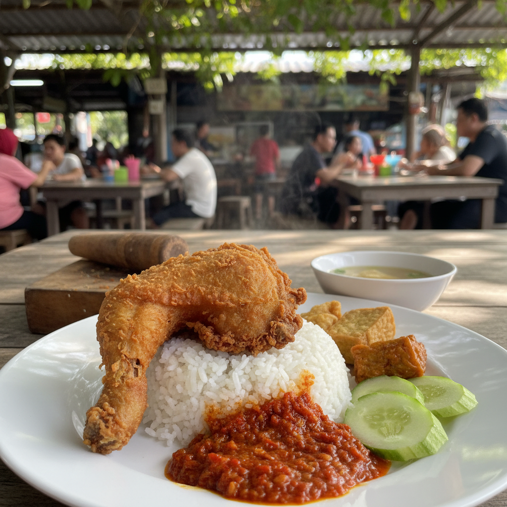 Nasi Ayam Penyet Mersing | Resepi Asli Lazat