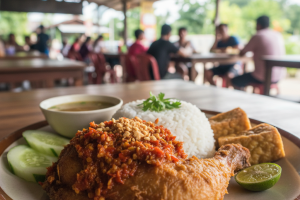 Nasi Ayam Penyet di Papar, Malaysia: Resepi Asal dan Pengalaman Mencicipi yang Tidak Terlupakan