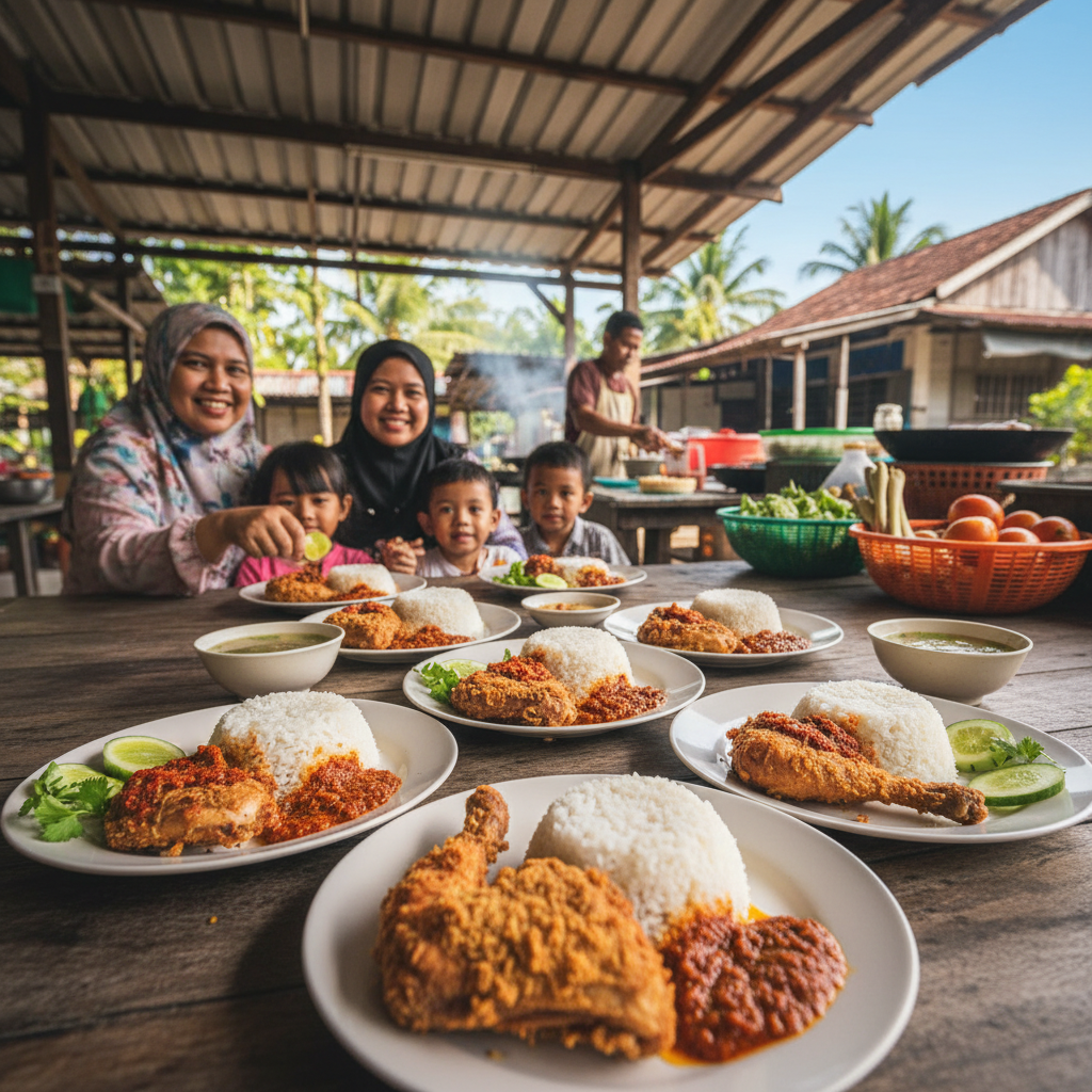 Nasi Ayam Penyet di Pdiampang, Malaysia: Resepi Asal dan Pengalaman Makan yang Tidak Terlupakan 1 Nasi Ayam Penyet Pdiampang: Resepi Asal