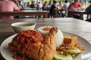 Nasi Ayam Penyet di Pdiang, Malaysia: Rasa Autentik yang Wajib Dicuba