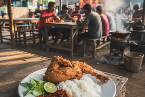 Nasi Ayam Penyet di Semporna, Malaysia: Resepi Asal Sedap dan Pengalaman Makan yang Tidak Terlupakan