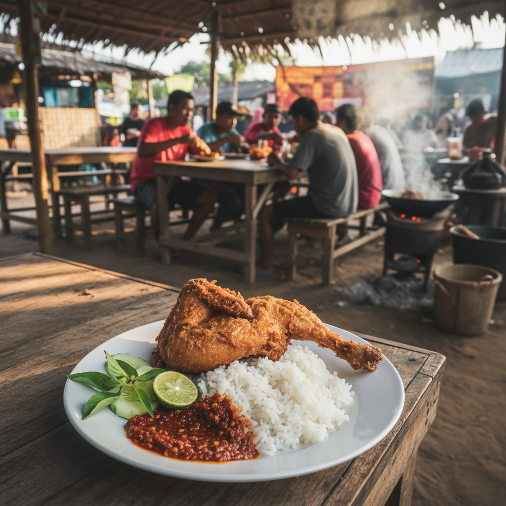 Nasi Ayam Penyet Semporna: Resepi & Pengalaman
