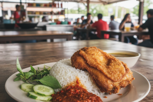 Nasi Ayam Penyet di Sepang, Malaysia: Resepi Asal dan Pengalaman Mencicipi Makanan Tempatan
