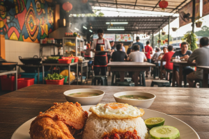 Nasi Ayam Penyet di Simpang Empat, Malaysia: Resepi Lezat dan Pengalaman Makan yang Tidak Terlupakan