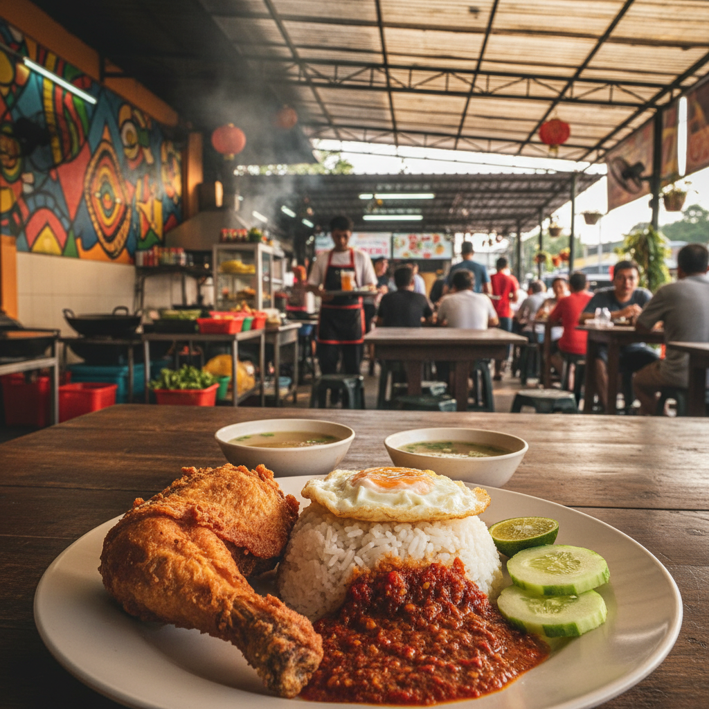 Nasi Ayam Penyet di Simpang Empat, Malaysia: Resepi Lezat dan Pengalaman Makan yang Tidak Terlupakan 1 Nasi Ayam Penyet Simpang Empat Yang Sedap