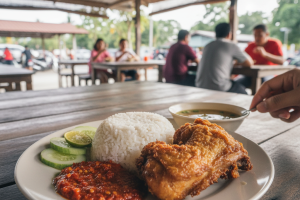 Nasi Ayam Penyet di Tampin, Malaysia: Resepi Asal dan Pengalaman Mencuba Hidangan Tempatan