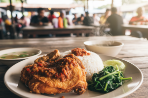 Nasi Ayam Penyet di Wakaf Bharu, Malaysia: Pengalaman Makan yang Tidak Terlupakan