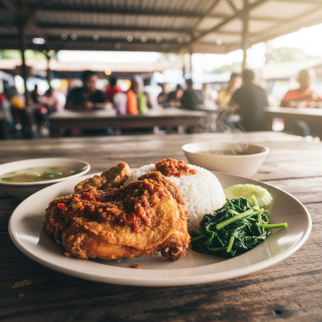 Nasi Ayam Penyet di Wakaf Bharu, Malaysia: Pengalaman Makan yang Tidak Terlupakan 1 Nasi Ayam Penyet Wakaf Bharu Sedap