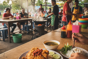 Nasi Ayam Penyet di Yan, Malaysia: Makanan Tradisional yang Menggugah Selera