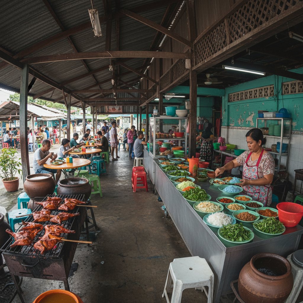 Nasi Kerabu Ayam Bakar Sedap