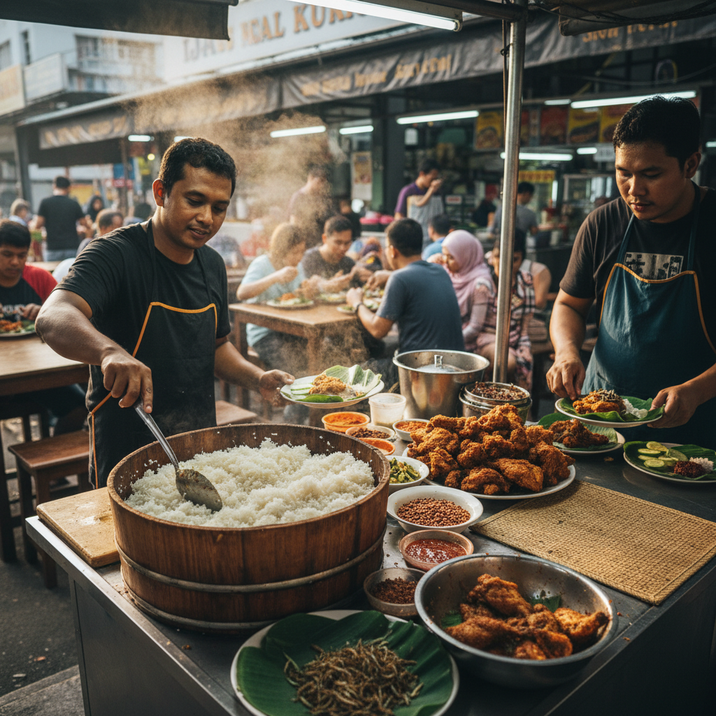 Ijat nasi lemak kukus ayam berempah 1 Nasi Lemak Kukus Ijat Ayam Berempah