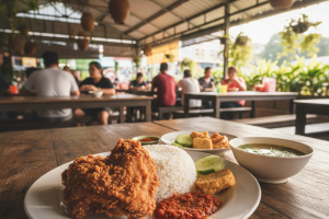 Nasi Ayam Penyet di Kluang, Malaysia: Rahsia Sedap yang Menggoda Selera