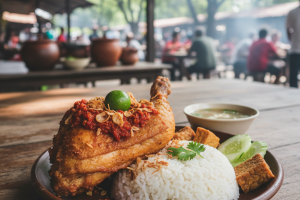 Nasi Ayam Penyet di Kuala Kangsar, Malaysia: Rahsia Sedapnya Makanan Tempatan