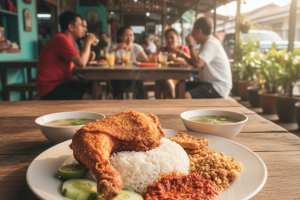 Nasi Ayam Penyet di Dungun, Malaysia: Resepi Asli dan Pengalaman Makan yang Menggugah Selera