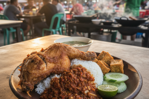 Nasi Ayam Penyet di Johor Bahru, Malaysia: Resepi Sedap yang Wajib Dicuba